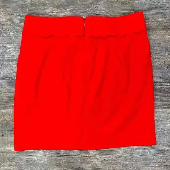 J. Crew red pleated wool blend casual skirt size 6 B73 - Picture 4 of 4